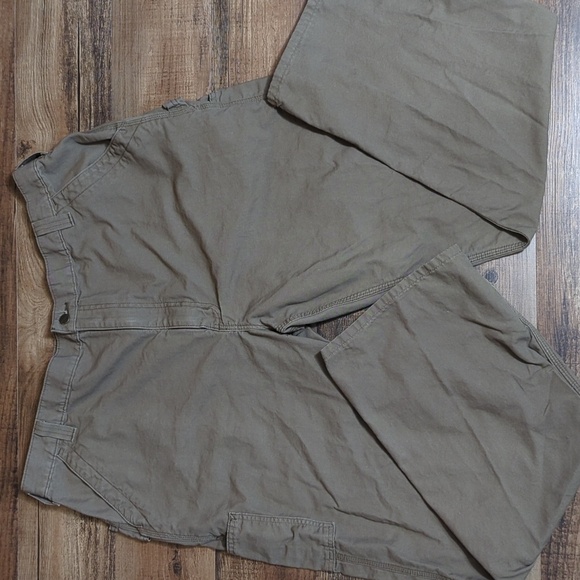 Carhartt Canvas Carpenter Loose Fit Pant 42X34 B159 Dark Tan/Brown - Picture 1 of 7